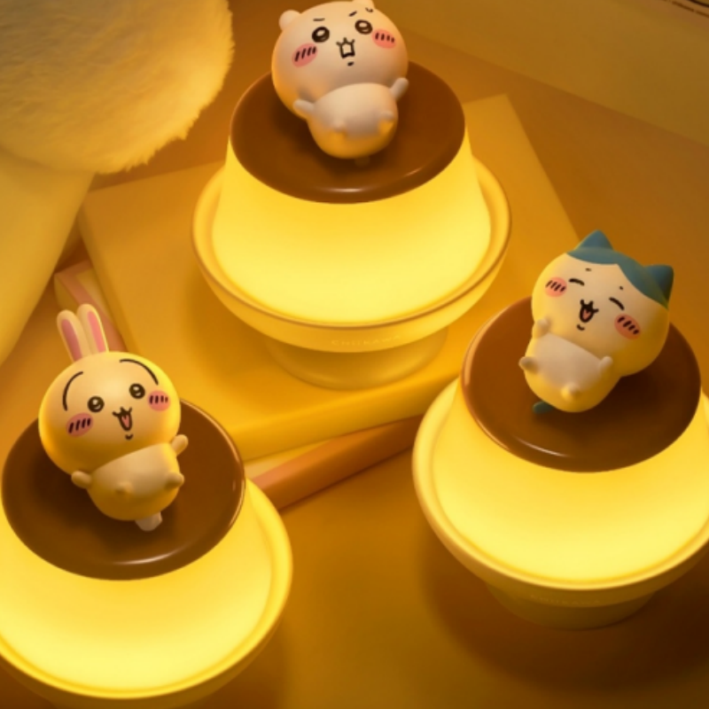 ChiiKAWA Pudding Lamp - 3 Adjustable Brightness Levels, Breathing Light Mode, Magnetic 360° Rotating - Fun Desk Decor & Gift