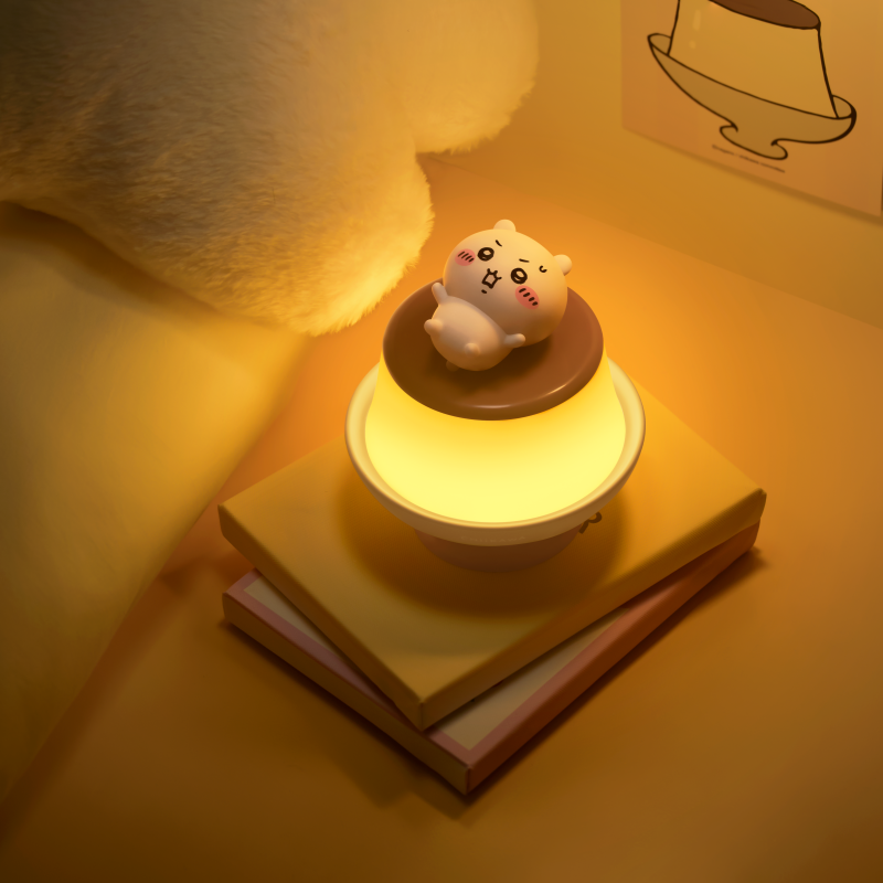 ChiiKAWA Pudding Lamp - 3 Adjustable Brightness Levels, Breathing Light Mode, Magnetic 360° Rotating - Fun Desk Decor & Gift